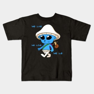 little smurf blue cat Kids T-Shirt